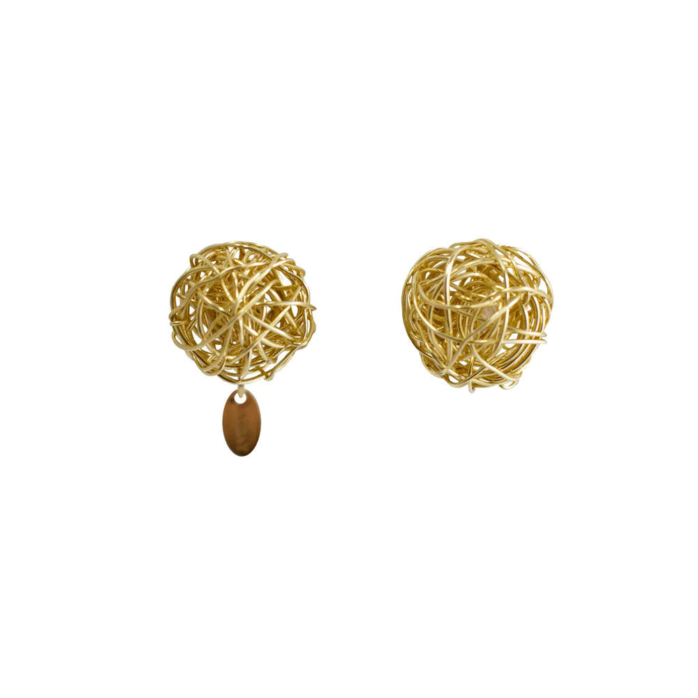 Clementina Stud Earrings #1 (12mm) - Yellow Gold