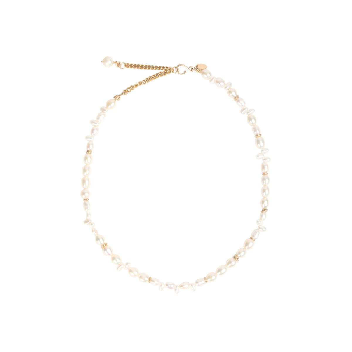 Morgan Necklace (45cm) - Pearl & Yellow Gold