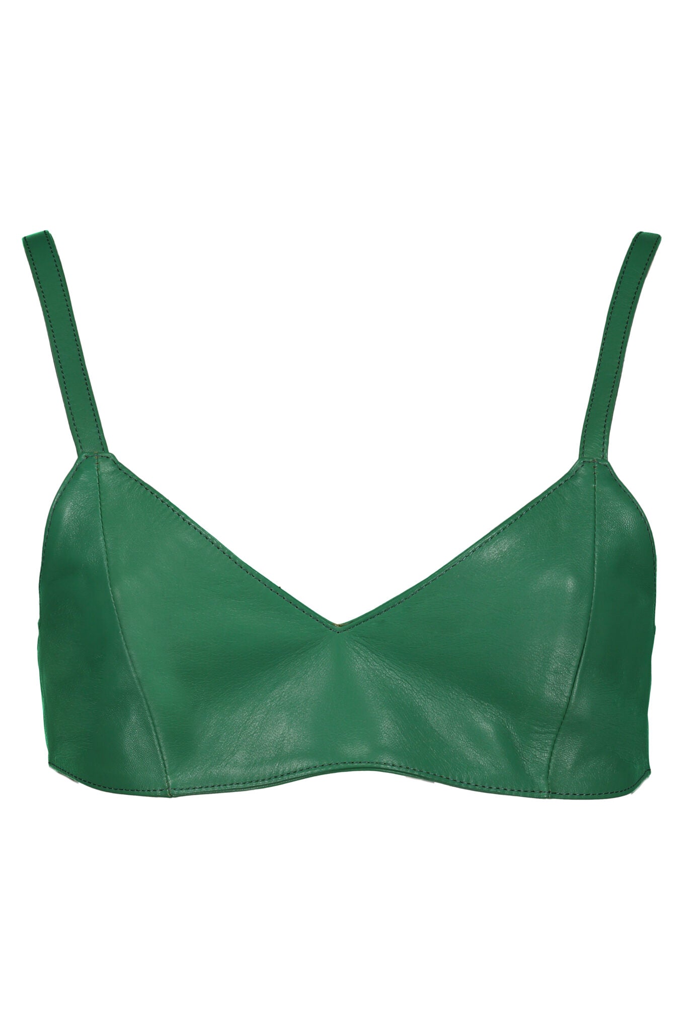 Bea Leather Green Top