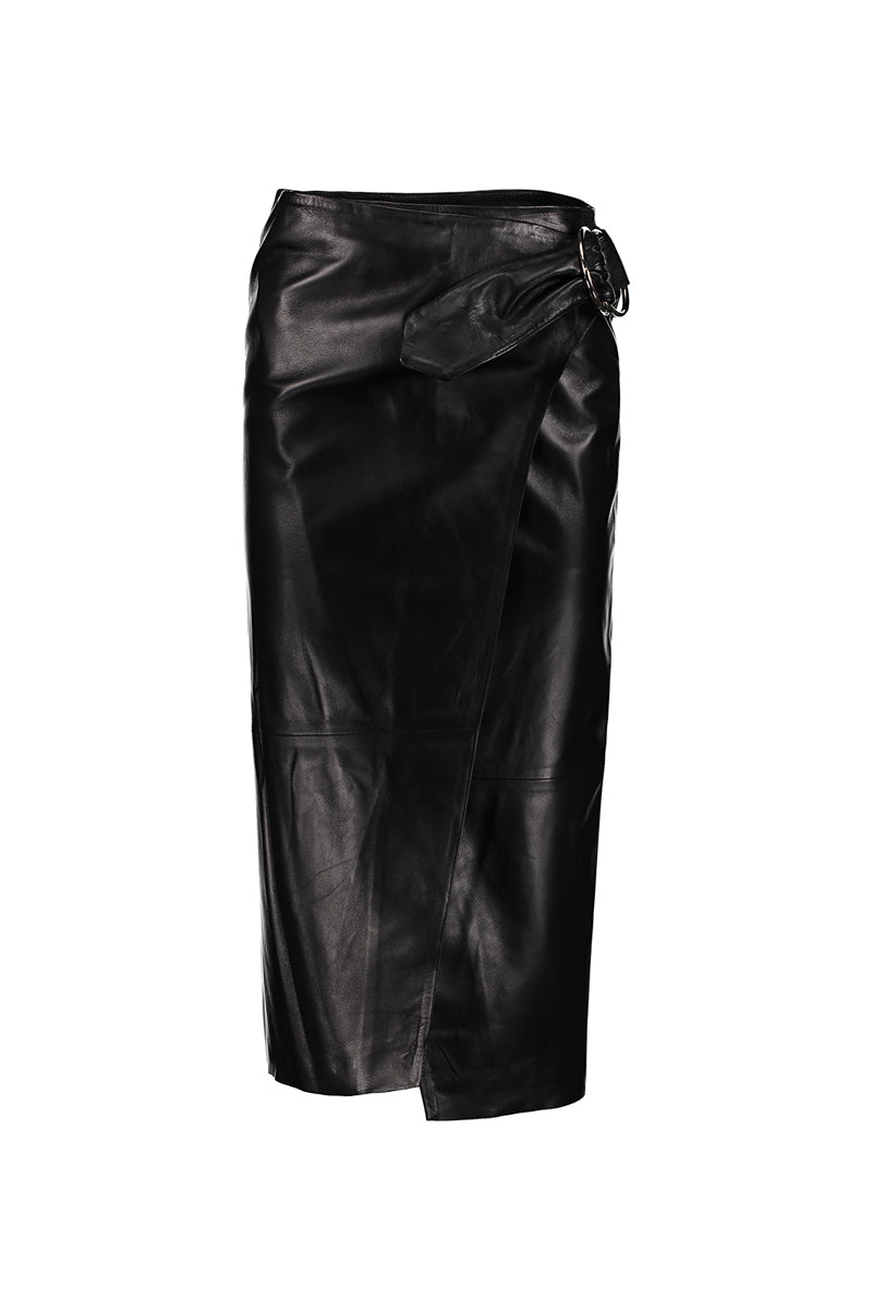 Colomba Leather Black Skirt 2