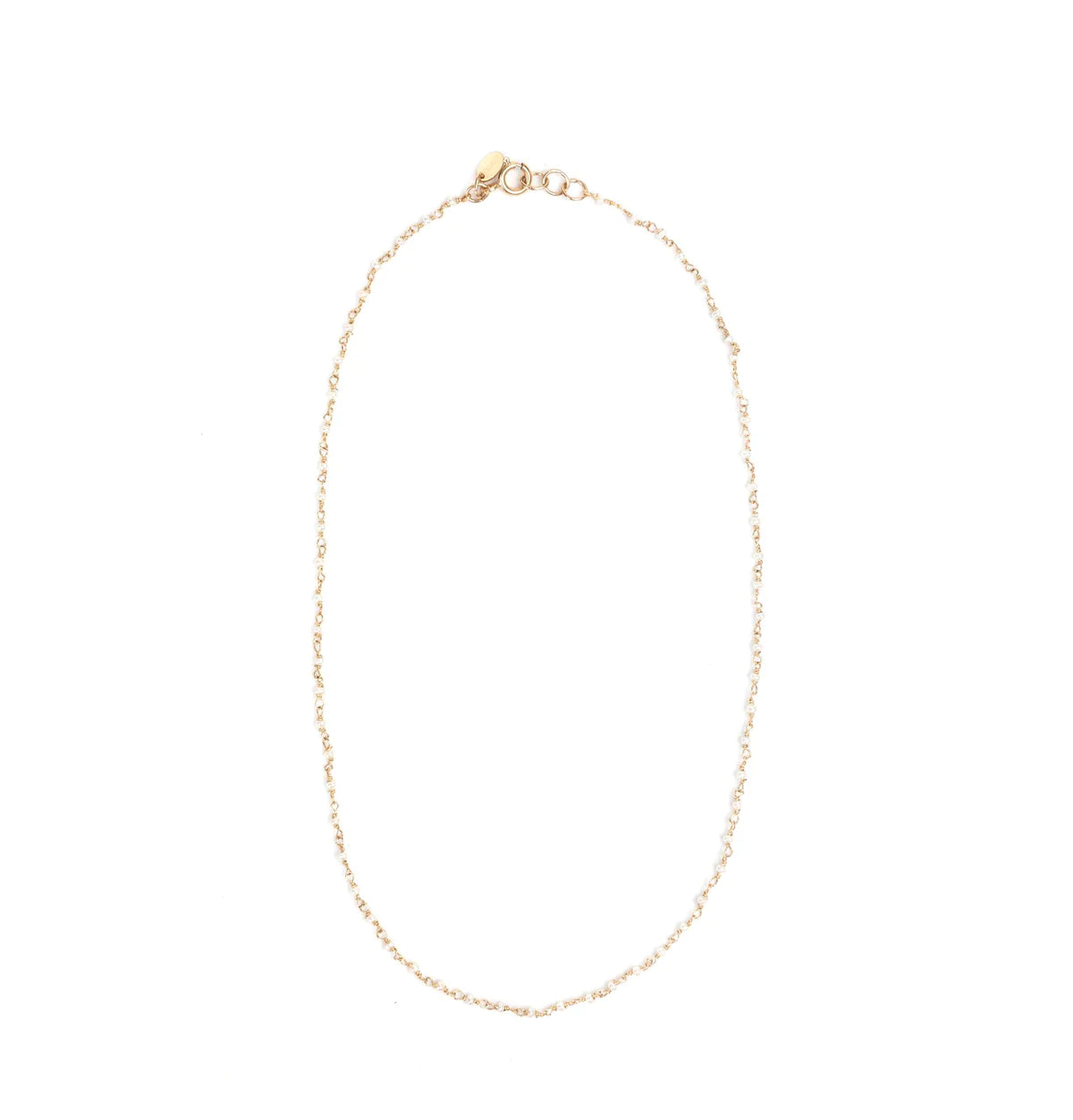 Pearl Necklace #1 (1.5-2mm) - Pearl & Yellow Gold