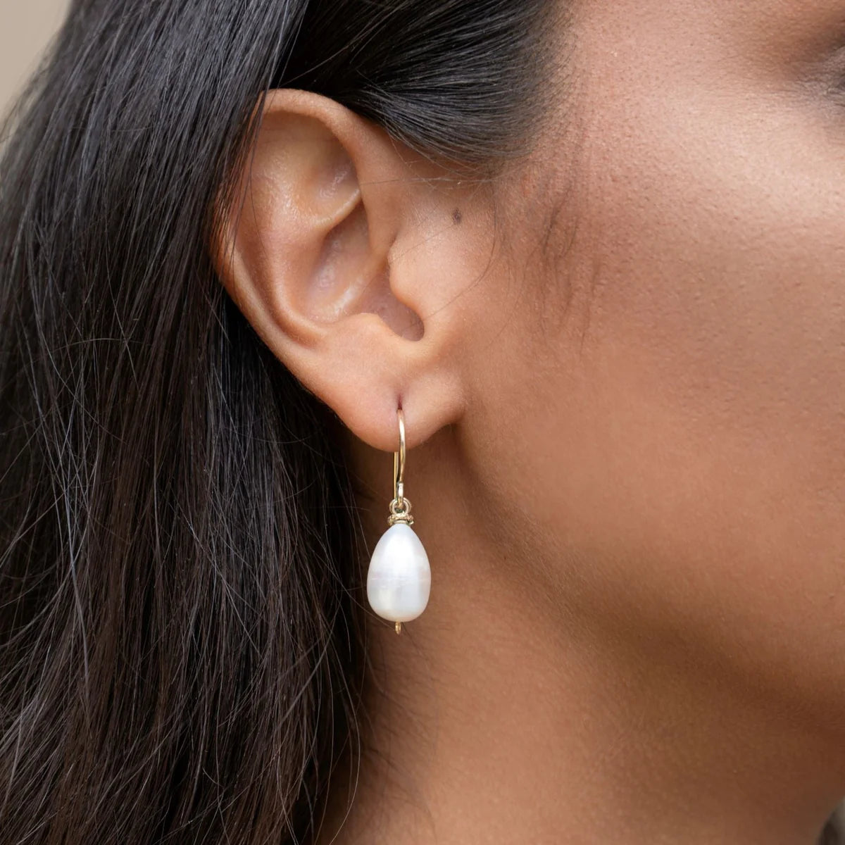 Susan Dangle Earrings (35mm ) Pearl