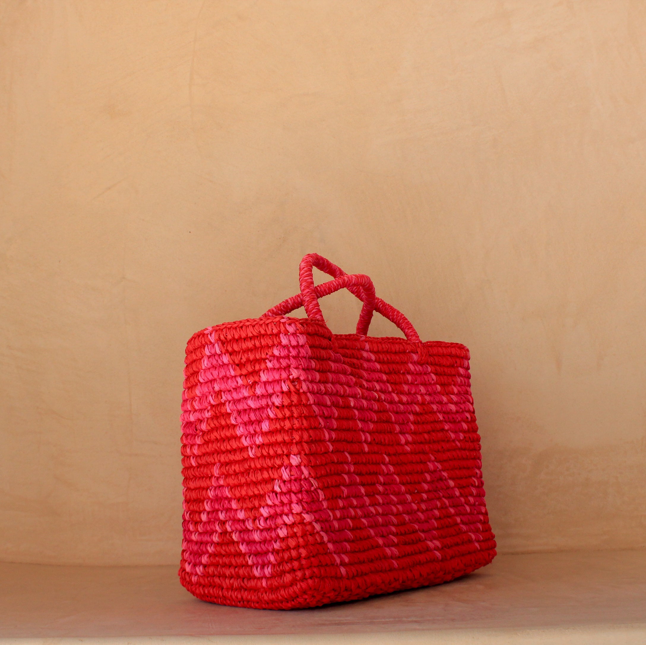 Split Personality Bag - Red, Fuscia & Pink