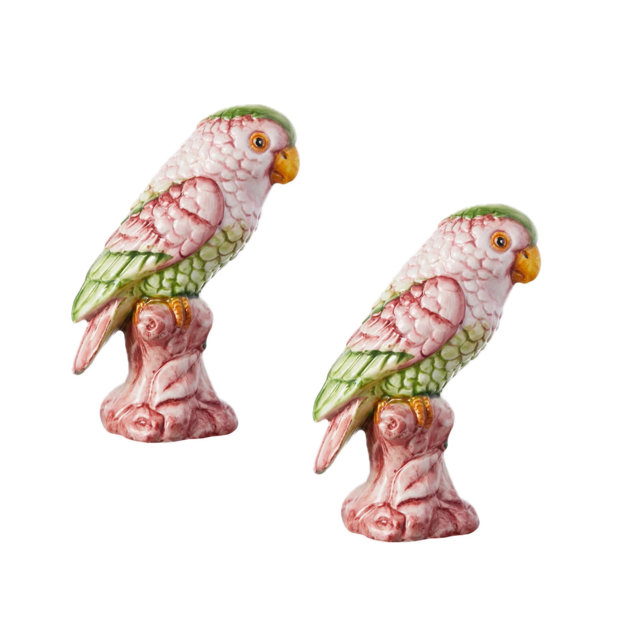 Decorative Parrot Set of 2 Pink