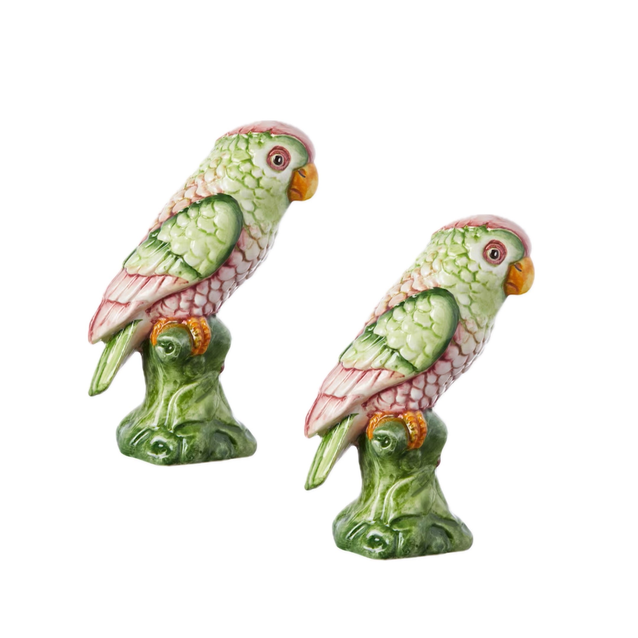 Decorative Parrot Set of 2 Green