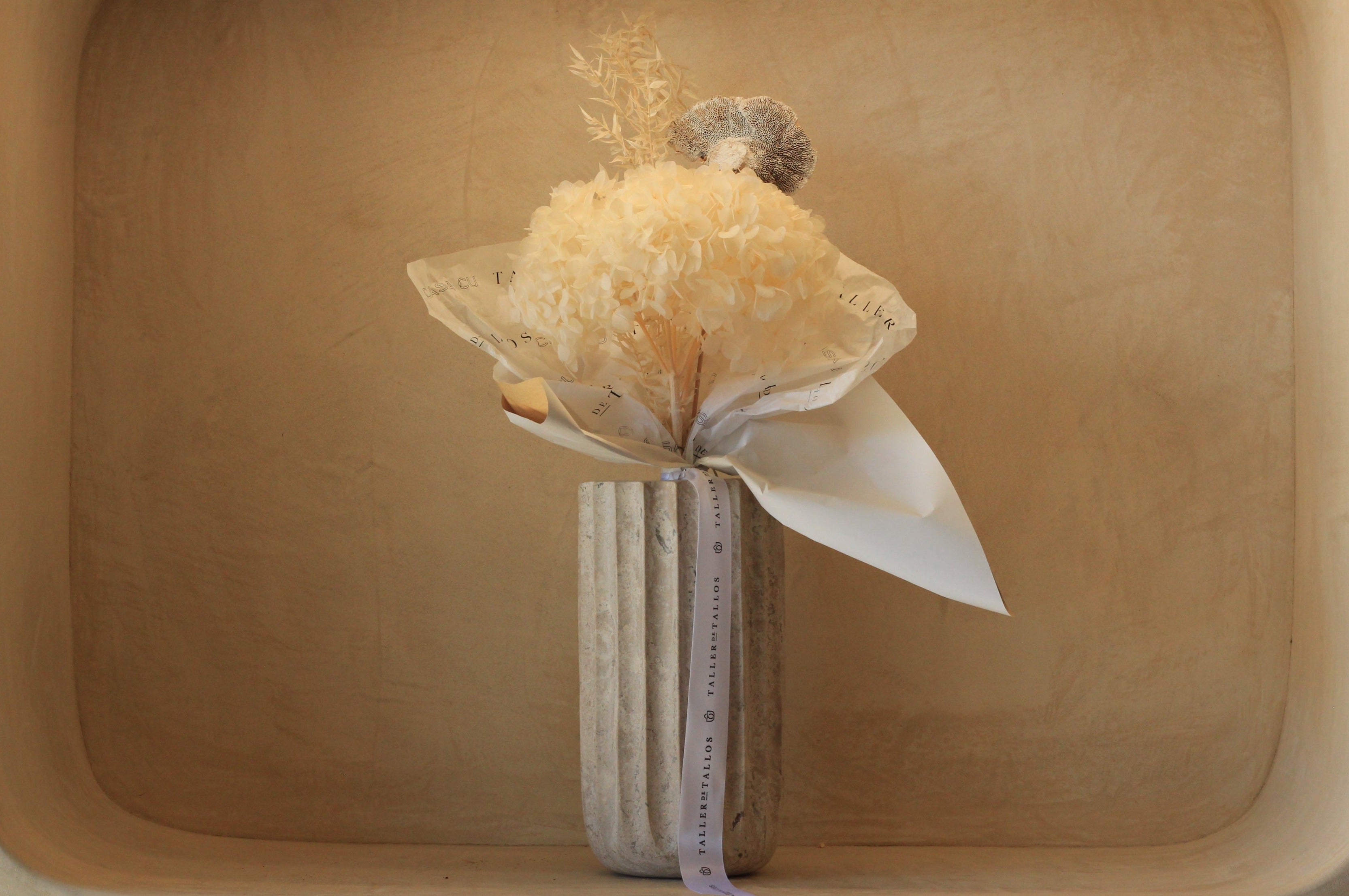 White Hydrangea Mushroom Bouquet