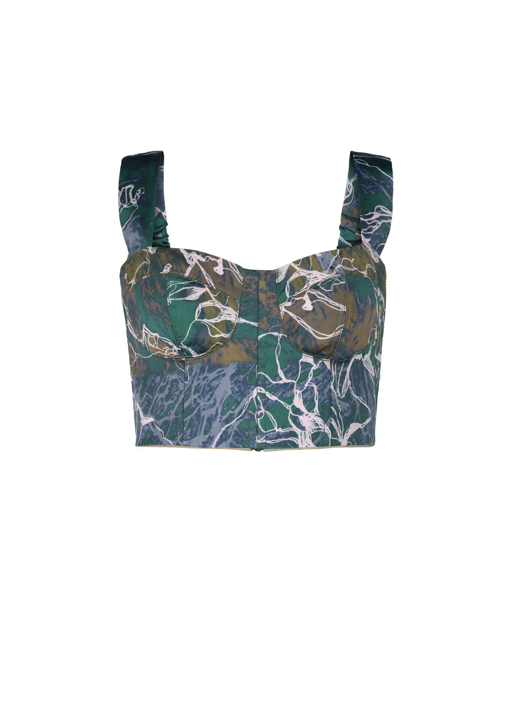 Natural Bustier Water Print