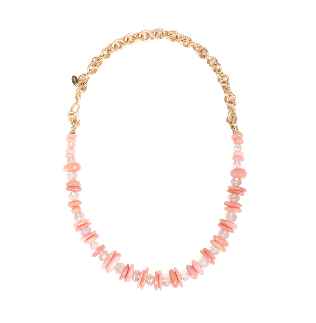 Bugambilia Necklace - Opal & Rose Quartz